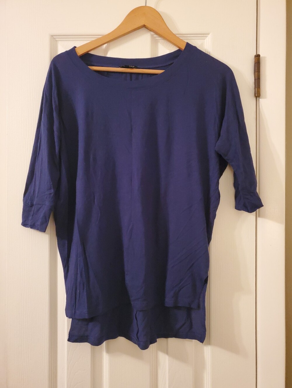 Express Women's Royal Blue Long Sleeve Boatneck Top XS Preowned